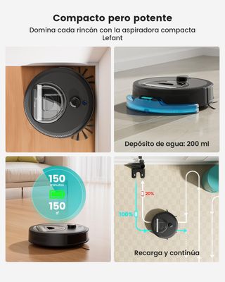 LEFANT M330 Pro Robot Aspirador y Fregasuelos con