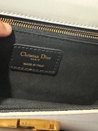 Borsa Christian Dior nera con dettagli oro