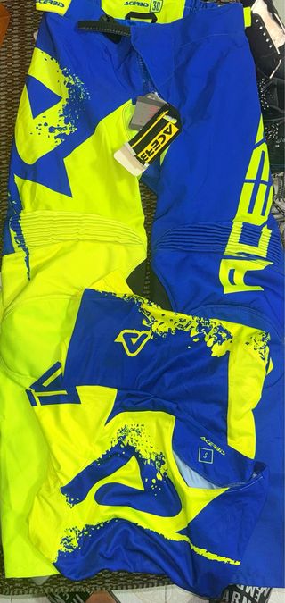 Traje Motocross Acerbis Azul y Amarillo Nuevo