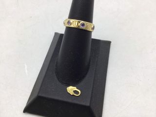 anillo oro 18k con piedra con circonita