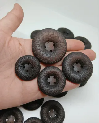 Lotto bottoni vintage 4 buchi texture anni 80