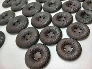 Lotto bottoni vintage 4 buchi texture anni 80