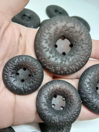 Lotto bottoni vintage 4 buchi texture anni 80