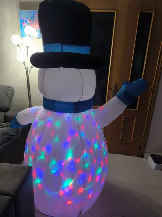 Muñeco Nieve Hinchable Navidad Luces LED