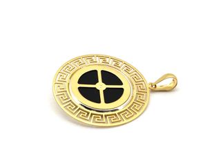 colgante oro 18k con piedra con circonita