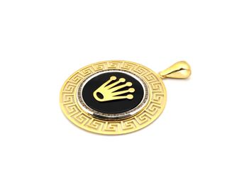 colgante oro 18k con piedra con circonita