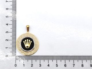 colgante oro 18k con piedra con circonita