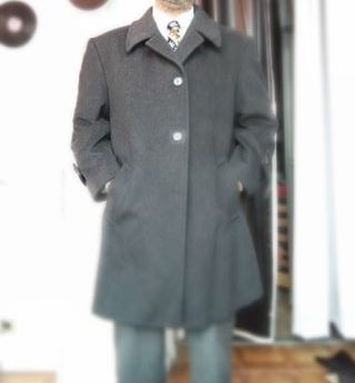 Cappotto Lana e Cashmere Grigio Scuro Uomo DAVINCI