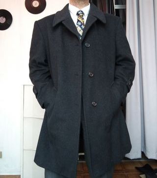 Cappotto Lana e Cashmere Grigio Scuro Uomo DAVINCI