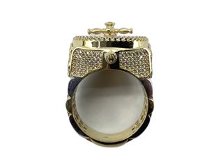 sello oro 18k con piedra con circonita