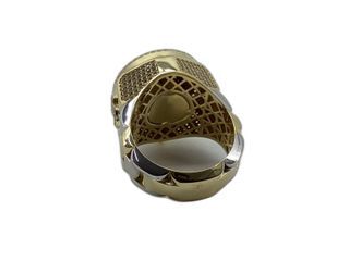 sello oro 18k con piedra con circonita