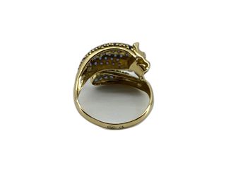 anillo oro 18k con piedra con circonita