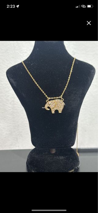 Collar Elefante en oro 18kt con Circonitas