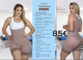 Faja Colombiana Beige con Cremallera s, m l  Xl,