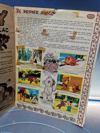 ÁLBUM DE CROMOS JACK EL OSO DE TALLAC. DANONE. INCOMPLETO.