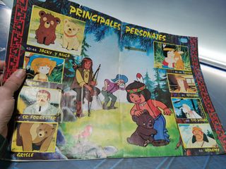 ÁLBUM DE CROMOS JACK EL OSO DE TALLAC. DANONE. INCOMPLETO.