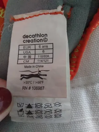 Traje neopreno niño/a 6 años