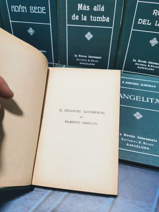 lote 9 libros, LA NOVELA INTERESANTE. EDITORIAL B. BAUZA, años 40