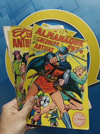 2 tomos cómics EL GUERRERO DEL ANTIFAZ, almanaque, 1973 -1974