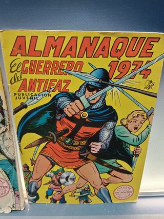 2 tomos cómics EL GUERRERO DEL ANTIFAZ, almanaque, 1973 -1974