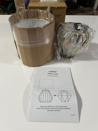 Lampada da tavolo Adishine Beige/Oro