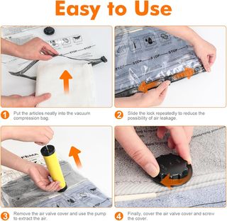 GRIFEMA 12 Bolsas de Almacenamiento al Vacío, 4 Ta