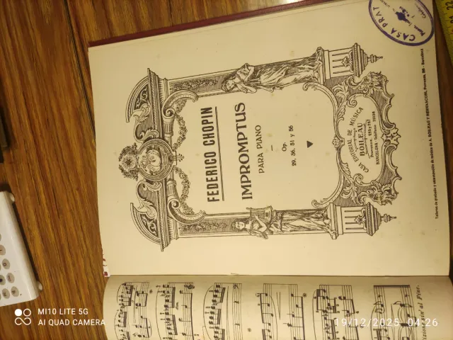 Partituras de Federico Chopin