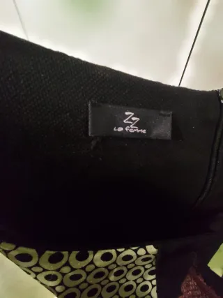 Vestito ZIZU nero e bianco fantasia cerchi Tg S