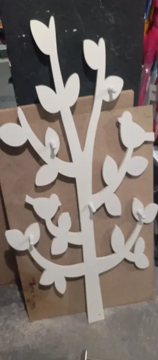 2 Percheros árbol con pájaros