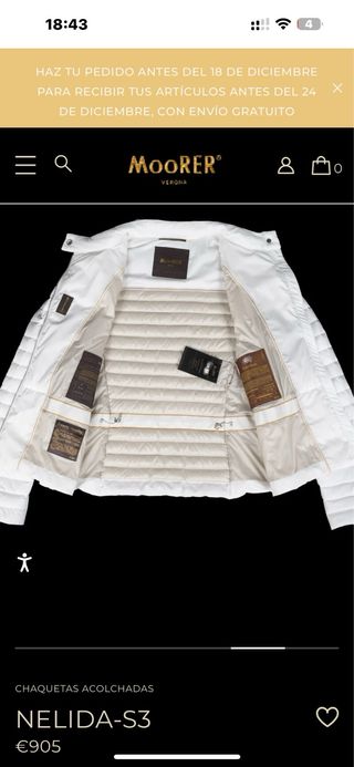 Chaqueta Moorer Beige Mujer