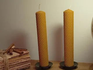 Velas 20 cm de cera de abeja artesanales