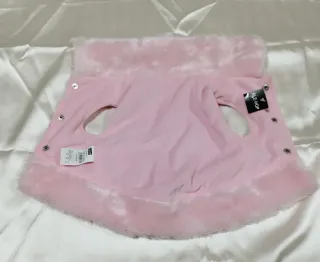 Abrigo para perro rosa con pelo