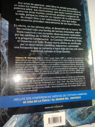 STEPHEN HAWKING. EL GRAN DISEÑO. FÍSICA ASTRONOMÍA