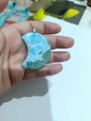 Colgante Luna Larimar