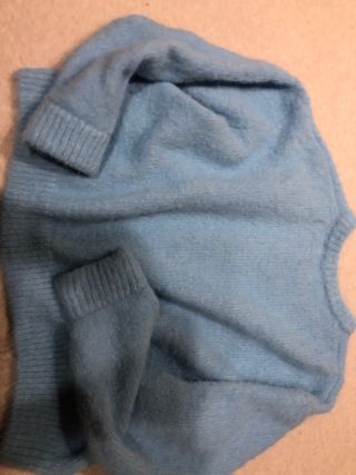 Chaqueta lana azul cielo