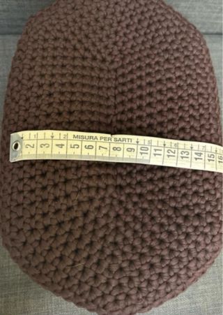 Borsetta uncinetto fatta a mano clutch bag marrone