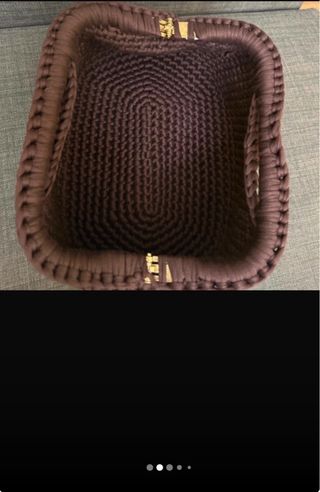 Borsetta uncinetto fatta a mano clutch bag marrone