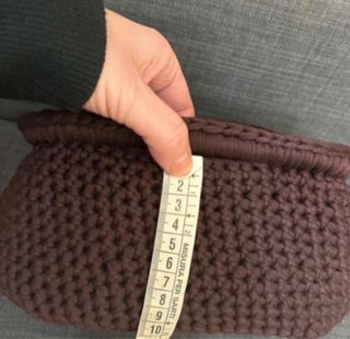 Borsetta uncinetto fatta a mano clutch bag marrone