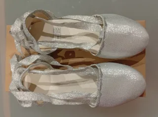 Espardeñas Plata Talla 35