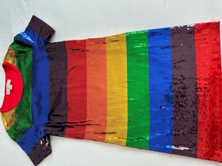 Vestido lentejuelas arcoíris Michael Kors