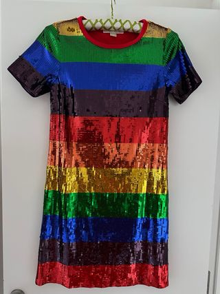 Vestido lentejuelas arcoíris Michael Kors