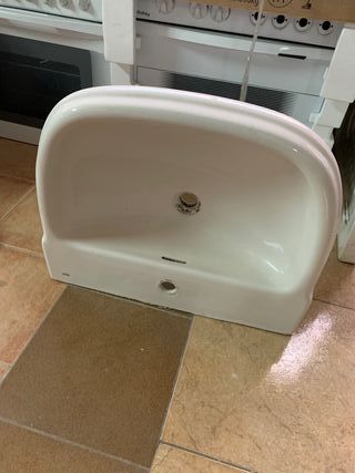 LAVABO CON PEDESTAL ROCA DAMA RETRO COLOR PERGAMON