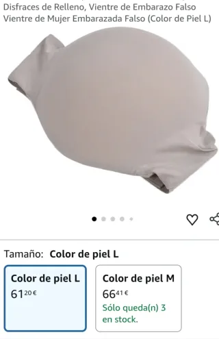 Vientre Embarazada Falsa 38cm