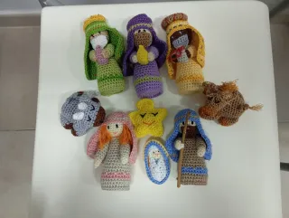 Belén de ganchillo artesanal