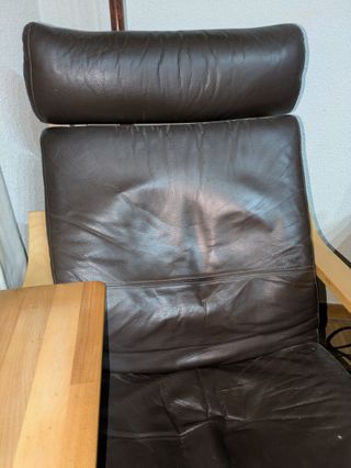 Sillón Poang Ikea CUERO Marrón