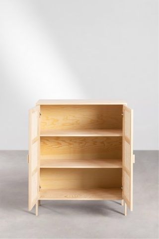 Aparador Sklum Mimbre y Madera 80x35cm