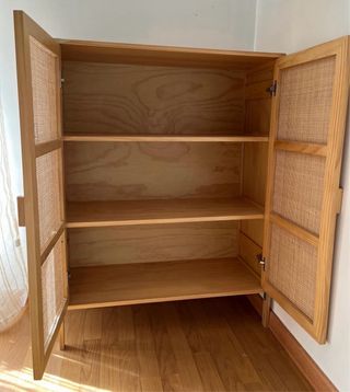 Aparador Sklum Mimbre y Madera 80x35cm