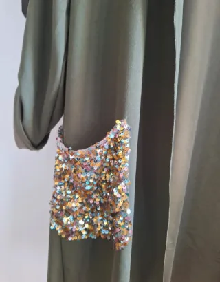 Blazer verde lentejuelas