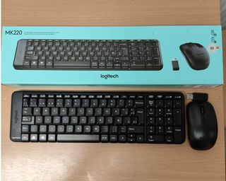 Teclado y Ratón Logitech inalambrico MK220 Negro