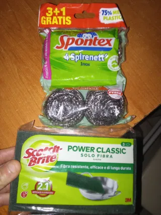 Set pulizia Scotch-Brite e Spontex